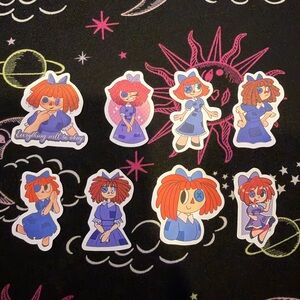The Amazing Digital Circus Ragatha Sticker Bundle 8pcs TADC